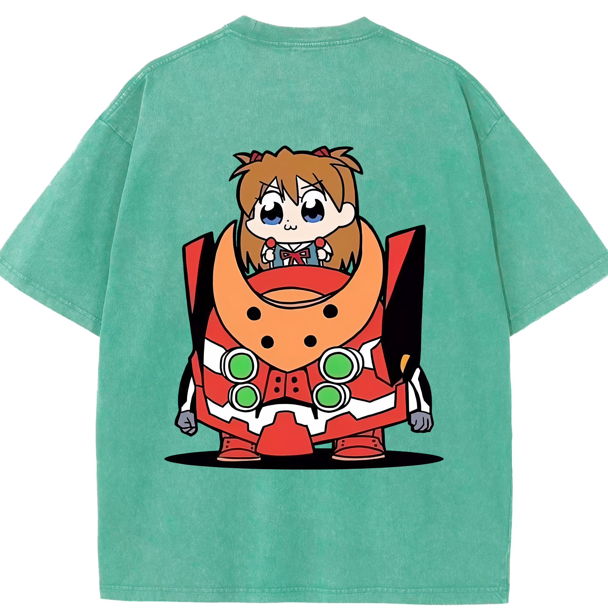 （画像用） EVA 新世紀エヴァンゲリオン 綿100% ヴィンテージ風 半袖Tシャツ（背面プリント）